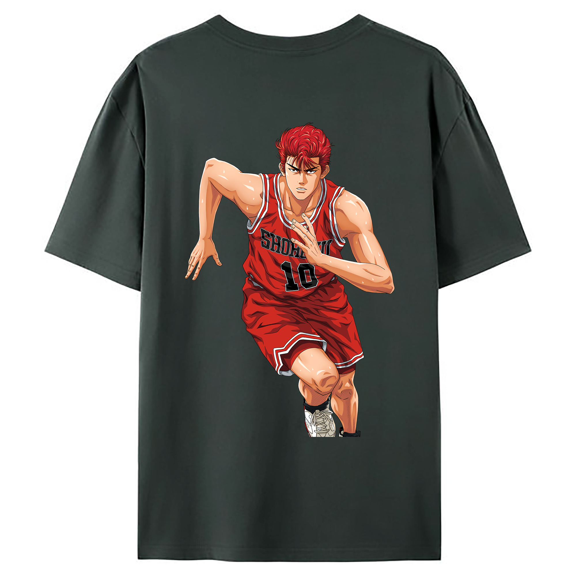 （画像用） SLAM DUNK／スラムダンク 綿100％ メンズ半袖Tシャツ（バックプリント） 通気性